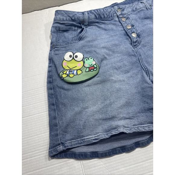 Keroppi By Sanrio Keroppi and Friends Denim Shorts Women's Size 16 - Picture 4 of 14